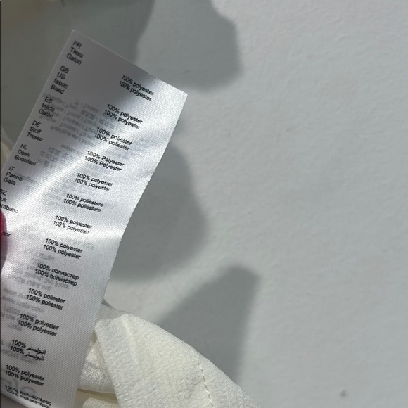 Maje White / Black Blouse Elegant Design ‘AMOUR' COLLAR-TRIMMED TOP small new - Picture 5 of 8